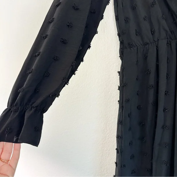 Black Midi Wrap Dress - Unbranded - Picture 7 of 9